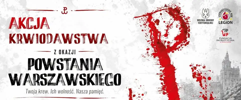 Akcja krwiodawstwa w Choszcznie z okazji Powstania Warszawskiego