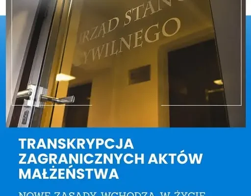 Nowe wzory aktów małżeństwa: koniec problemów z transkrypcją zagranicznych dokumentów