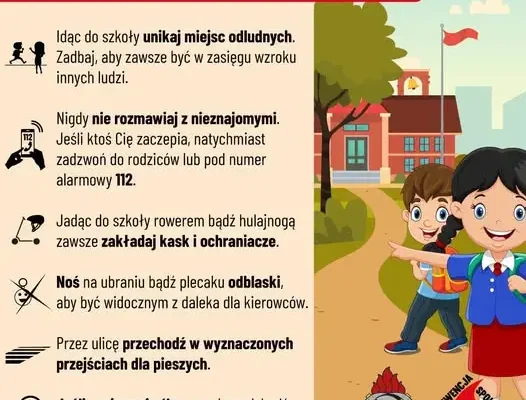 Bezpieczny powrót do szkoły – przypomnienie zasad od strażaków