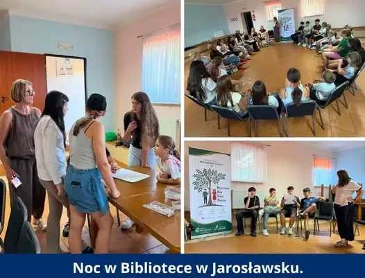 Noc Bibliotek w Jarosławsku: młodzież integrowała się i debatowała o przyszłości biblioteki