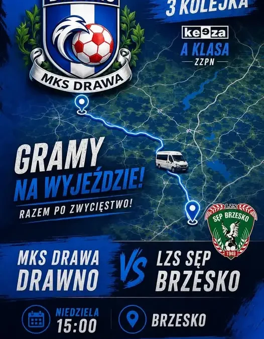 MKS Drawa Drawno zagra w niedzielę w Brzesku. Celem pierwsze punkty w sezonie