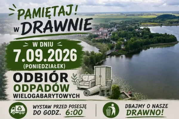 Drawno: Odbiór odpadów wielkogabarytowych 7 września – ważne informacje