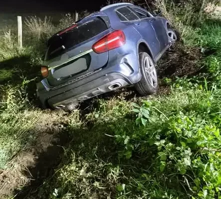 Wypadek w Grabowcu: auto wypadło z drogi z powodu zbyt szybkiej jazdy