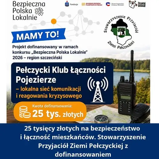 Stowarzyszenie z Pełczyc otrzymało 25 tys. zł na rozwój łączności kryzysowej