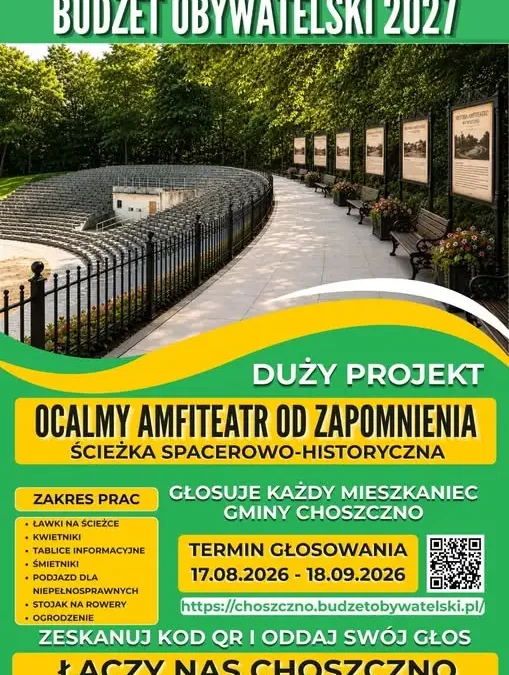Budżet Obywatelski 2027 w Choszcznie: Amfiteatr czeka na Twój głos