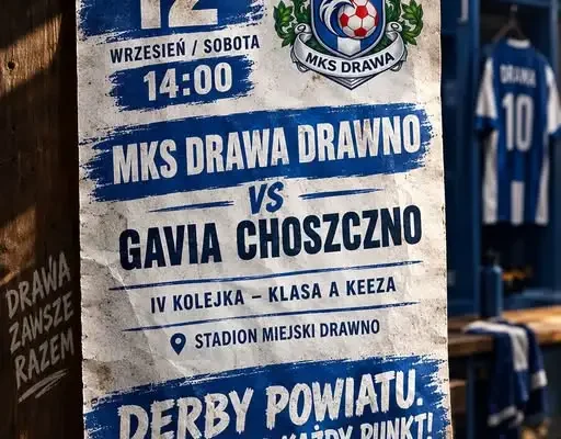 Derby powiatu w Drawnie – MKS Drawa zmierzy się z Gavią Choszczno