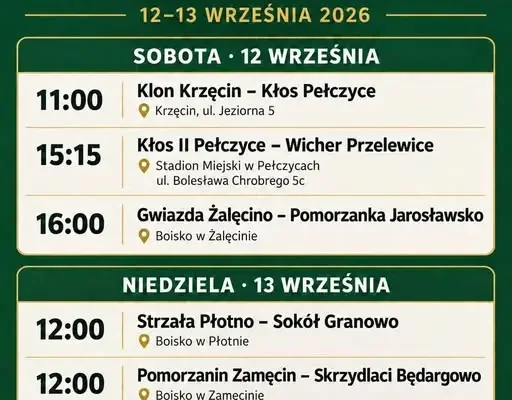 Piłkarski weekend w Gminie Pełczyce – sprawdź terminarz meczów
