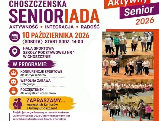 Choszczeńska Senioriada 2026 – sportowe święto seniorów już 10 października