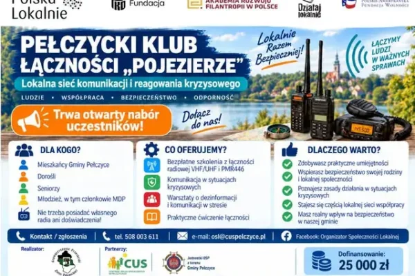 Pełczycki Klub Łączności „Pojezierze” – otwarty nabór dla mieszkańców gminy