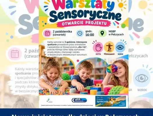 Pełczyce: Warsztaty Sensoryczne dla dzieci startują w bibliotece