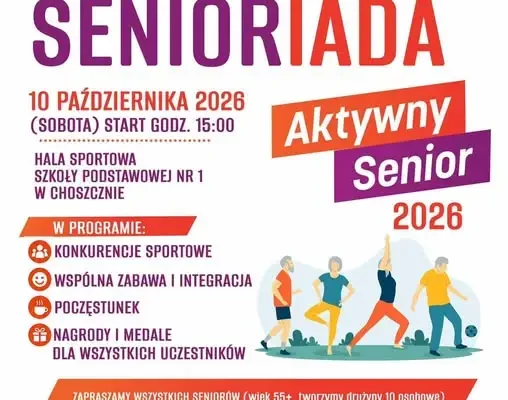 Choszczeńska Senioriada 2026 – zaproszenie dla seniorów na wspólną zabawę