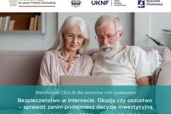 Bezpłatne webinarium o bezpieczeństwie w sieci dla seniorów – 13 października 2026