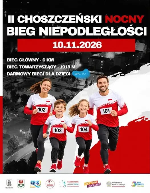 II Choszczeński Nocny Bieg Niepodległości – 10 listopada 2026